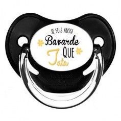 Tétine bébé je suis aussi bavarde que tata