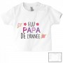 Tee-shirt de bébé élu papa de l’année fille