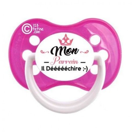 Tétine de bébé mon parrain il déchire couronne fille