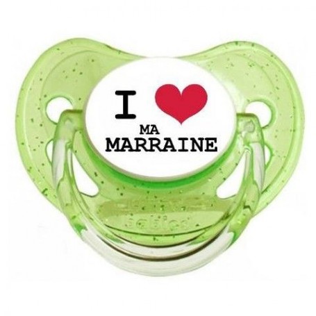 Tétine bébé i love you marraine