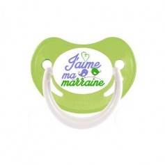 Tétine de bébé j'aime marraine