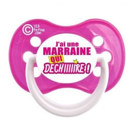 Tétine de bébé drôle j'ai une marraine qui déchire