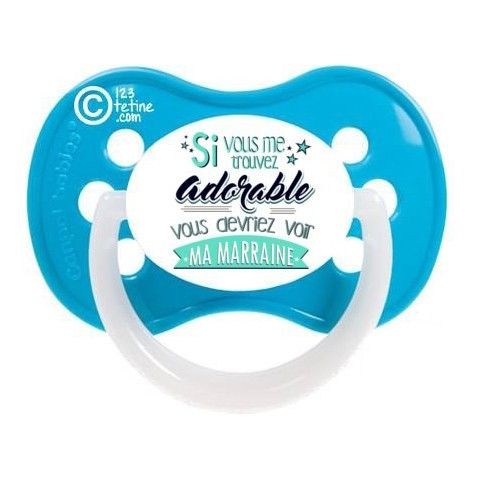 Adora T-shirt Enfant Si vous me trouvez adorable vous devriez voir mon Parrain Bleu 
