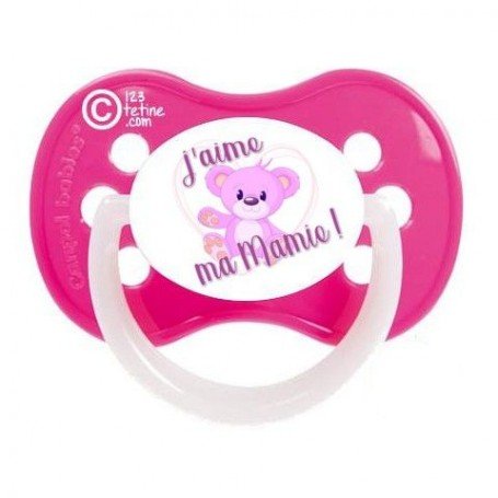 Tétine de bébé j’aime ma mamie ourson fille