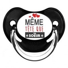 Tétine de bébé drôle même tête que ma sœur