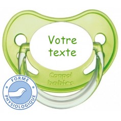 Tétine personnalisée chupa verte physiologique
