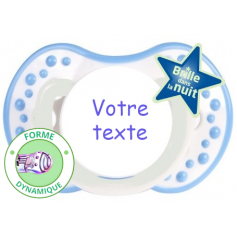 Tétine personnalisée night and day bleu ciel dynamique