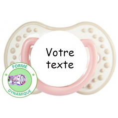 Tétine personnalisée night and day beige rose dynamique