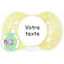 Tétine personnalisée trendy jaune