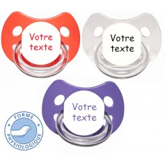 Lot de 3 Tétines personnalisées MODE (physiologique)