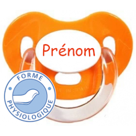 Tétine personnalisée charme orange