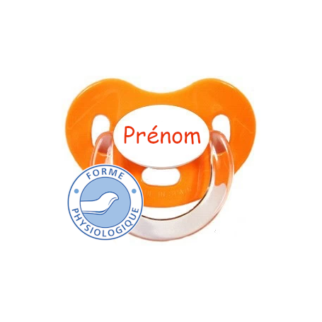 Tétine personnalisée charme orange