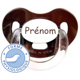 Tétine personnalisée charme marron
