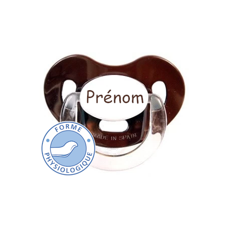 Tétine personnalisée charme marron